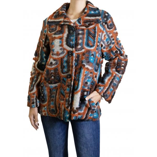 Cappotto tre bottoni multicor